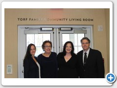 Torf Family honored at dedication of Community Living Room at Waldfogel Health Center